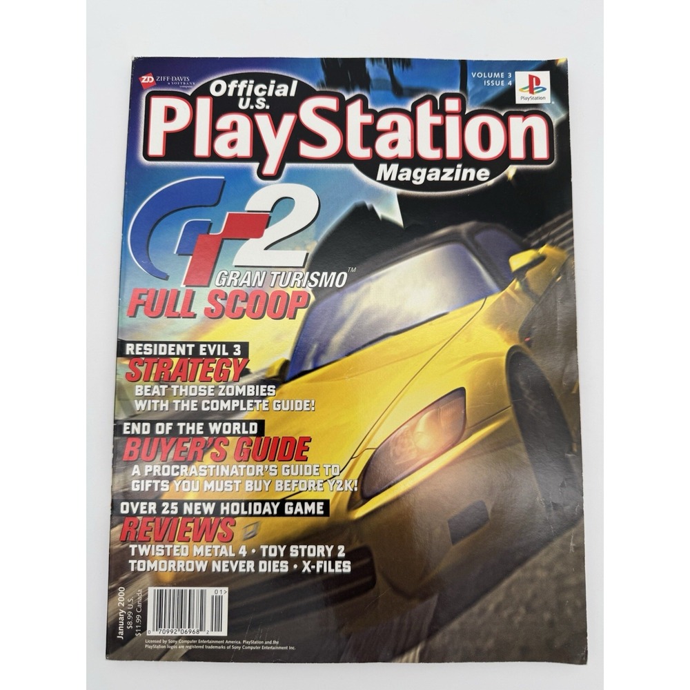 Official U.S. Playstation Magazine January 2000 Vol. #3 Issue #4 Gran Turismo 2